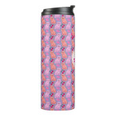 Custom Cute Cat Cherry Floral Pattern Thermosbeker (Gedraaid links)