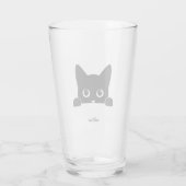 Custom Cute Cat Pet Name Glas (Achterkant)