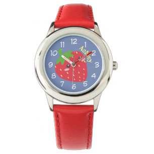 Custom Cute Chibi Strawberry Horloge