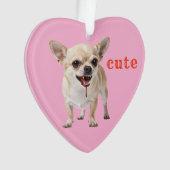 Custom Cute Chihuahua Aggro Nasty Vicious Ornament (voorkant)