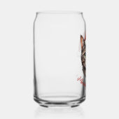 Custom Cute Christmas Cat with Santa Hat Blikvorm Glas (Rechts)