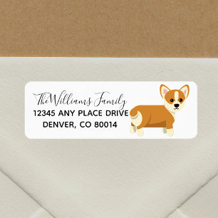 Custom Cute Corgi Etiket