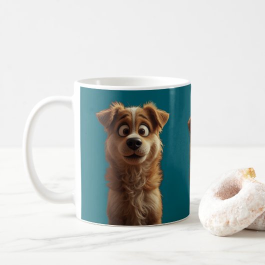 Custom Cute Dog Coffee Mug – Perfect Gift for Dog  Koffiemok (Met donut)