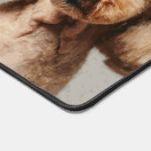 Custom Cute Dog Name Photo Funny Quote Pastel Pink Bureaumat (Hoek)