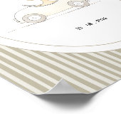 Custom Cute Duck Race Car Nursery Name Date Poster (Hoek)