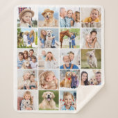 Custom Cute Family 20 Photos Collage Simple Sherpa Deken (Voorkant)