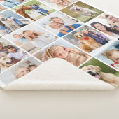 Custom Cute Family 20 Photos Collage Simple Sherpa Deken (3/4)