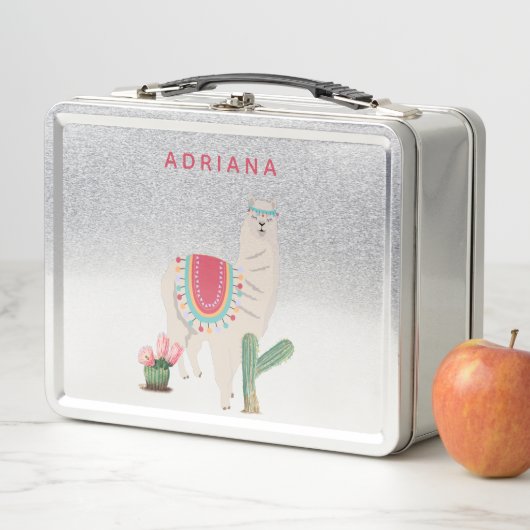 Custom Cute Fiesta Llama & Cactus (In situ)