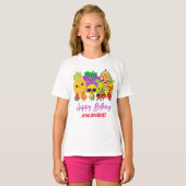 Custom Cute Fruit Happy Birthday Kids T-Shirt (Voorkant volledig)