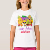Custom Cute Fruit Happy Birthday Kids T-Shirt (Voorkant)