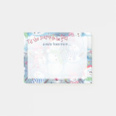 Custom Cute Fun Funny Holiday Snowmen Patroon Post-it® Notes (Voorkant)
