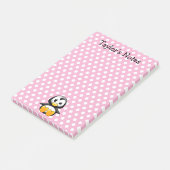 Custom Cute Funny Cartoon Penguin Post-it® Notes (Schuin)