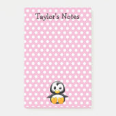 Custom Cute Funny Cartoon Penguin Post-it® Notes (Voorkant)