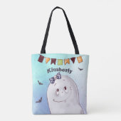 Custom Cute Ghost Tote Bag (Achterkant)