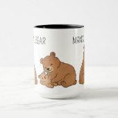 Custom Cute Hand Drawn Mama Bear Baby Bear Coffee  Mok (Midden)