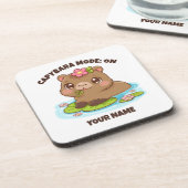 Custom Cute Kawaii Capybara Mode Coaster Bier Onderzetter (Linkerzijde)