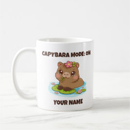 Custom Cute Kawaii Capybara Mode Coffee Mug Koffiemok