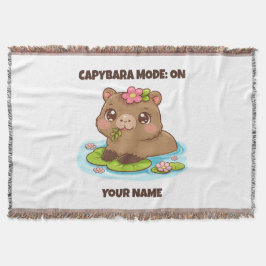 Custom Cute Kawaii Capybara Mode Deken