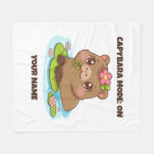 Custom Cute Kawaii Capybara Mode Fleece Deken (Voorkant (Horizontaal))