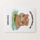 Custom Cute Kawaii Capybara Mode Jigsaw Puzzle Legpuzzel (Horizontaal)