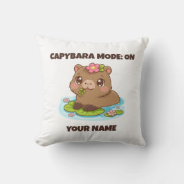 Custom Cute Kawaii Capybara Mode Kussen