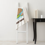 Custom Cute Kawaii Capybara Mode Sherpa Deken (In situ)