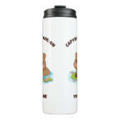 Custom Cute Kawaii Capybara Mode Thermal Tumbler Thermosbeker (Voorkant)