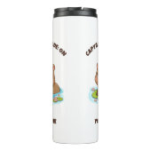 Custom Cute Kawaii Capybara Mode Thermal Tumbler Thermosbeker (Achterkant)