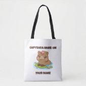 Custom Cute Kawaii Capybara Mode Tote Bag (Voorkant)