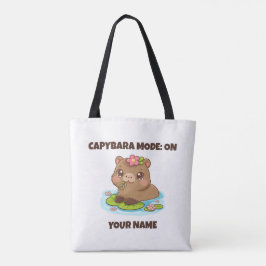 Custom Cute Kawaii Capybara Mode Tote Bag