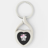 Custom Cute Keys tekstnaam Baby olifant foto Sleutelhanger (Voorkant)