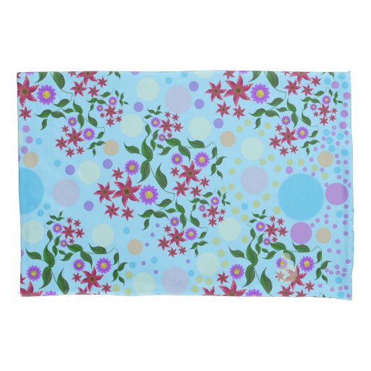 Custom Cute Kidcore Confetti Floral & Vine Pattern Kussensloop (Voorkant)