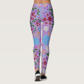 Custom Cute Kidcore Confetti Floral & Vine Pattern Leggings (Achterkant)