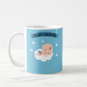 CUSTOM Cute Light Blue Baby shower Koffiemok (Links)