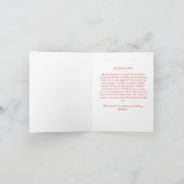 Custom Cute Merry Christmas Card for Your Wife Kaart (Binnen)