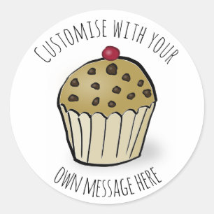 Custom Cute Mini Muffin Ronde Sticker