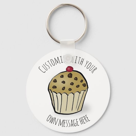 Custom Cute Mini Muffin Sleutelhanger (Voorkant)