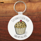 Custom Cute Mini Muffin Sleutelhanger (Voorkant)