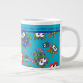 Custom Cute Owls Jumbo-sized Coffee-Mok Grote Koffiekop (Rechts)