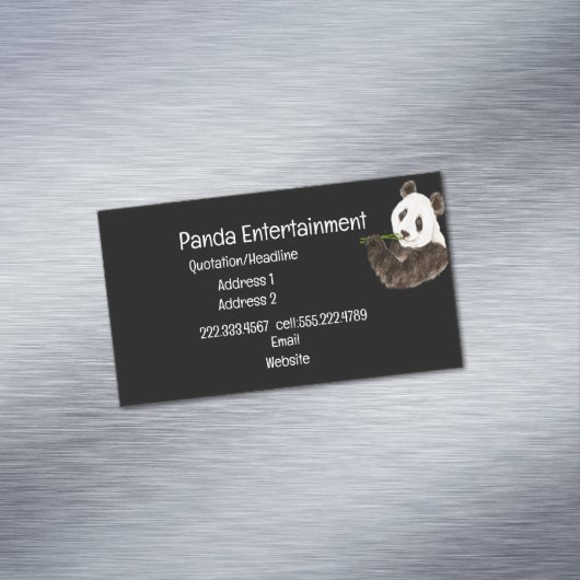 Custom Cute Panda, Asian Beer, Animal Magnetisch Visitekaartje (Voorbeeld)