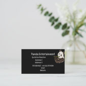 Custom Cute Panda, Asian Beer, Animal Visitekaartje (Staand voorkant)