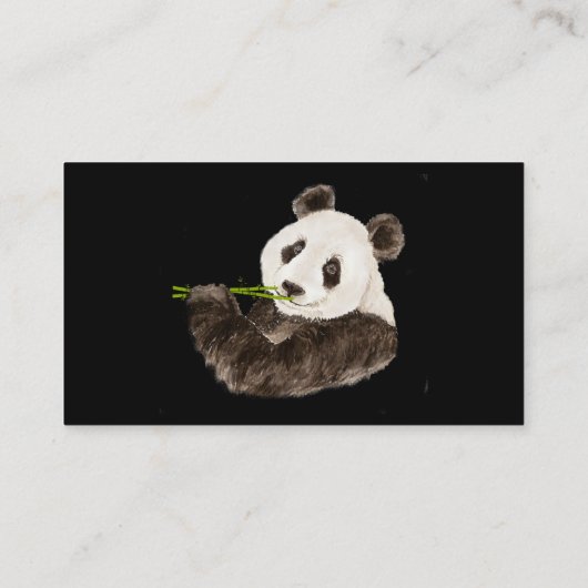 Custom Cute Panda, Asian Beer, Animal Visitekaartje (Achterkant)