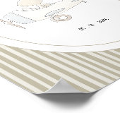 Custom Cute Pilot Bunny Nursery Name Date Poster (Hoek)