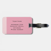 Custom cute pink angel pattern bagagelabel (Achterkant horizontaal)