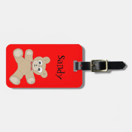 Custom Cute Quirky Teddy Bear Bagagelabel