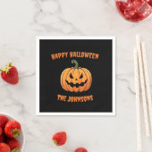 Custom Cute Spooky Pumpkin Happy Halloween  Servet (Insitu)