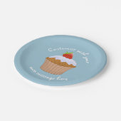 Custom Cute Strawberry Bun Papieren Bordje (Gekanteld)