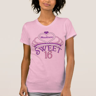 Custom Cute Sweet Sixteen Princess T-shirt