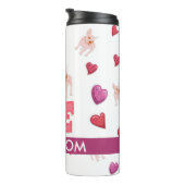 Custom Cute Valentijnsdag English Bulldog Dog Thermosbeker (Geroteerd rechts)