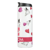 Custom Cute Valentijnsdag French Bulldog Dog Thermosbeker (Geroteerd rechts)